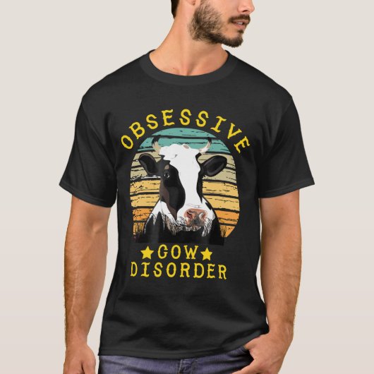 Obsessieve Cow Disorder Funny Novelty T-shirt (Voorkant)