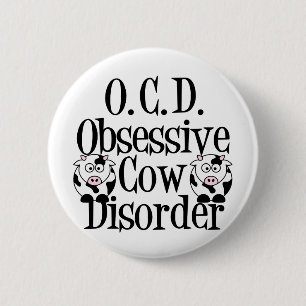 Obsessieve Cow Disorder Ronde Button 5,7 Cm
