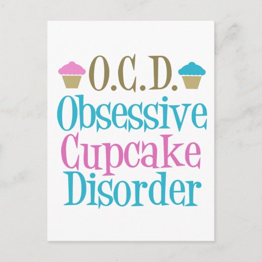 Obsessieve Cupcake-stoornis Briefkaart (Voorkant)