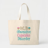Obsessieve Cupcake-stoornis Grote Tote Bag (Voorkant)