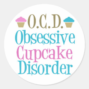 Obsessieve Cupcake-stoornis Ronde Sticker