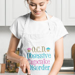 Obsessieve Cupcake-stoornis Standaard Schort<br><div class="desc">Yummy en  frosted light roze en blauwe cupcakes versieren dit schattige geschenk voor een bakker die een bakkerij runt of iemand met een zoete tand.</div>