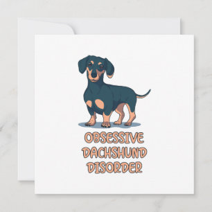 Obsessieve Dachshund Stoornis Notitiekaartje