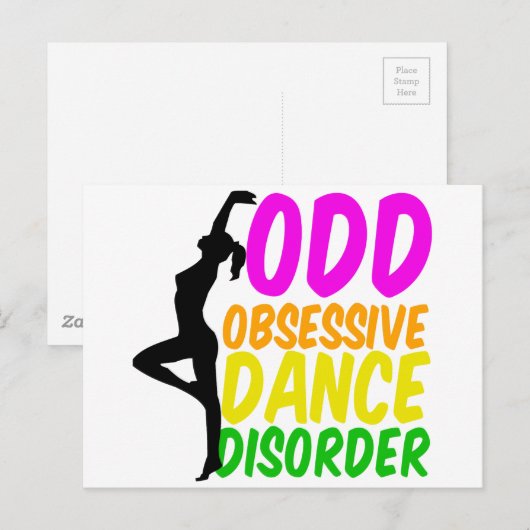 Obsessieve-Dansstoornis Briefkaart (Voorkant / Achterkant)
