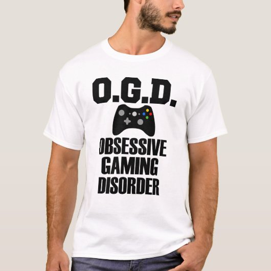 Obsessieve gameafwijking grappig shirt gamer (Voorkant)