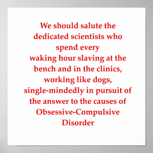 obsessieve grap poster (Voorkant)