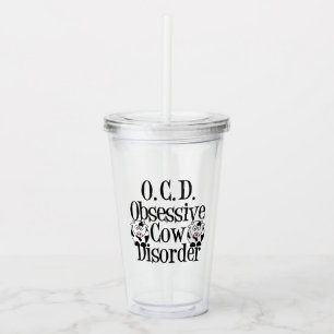 Obsessieve Humor van de Cowaandoening Acryl Drinkbeker