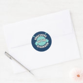 Obsessieve keelstoornis ronde sticker (Envelop)