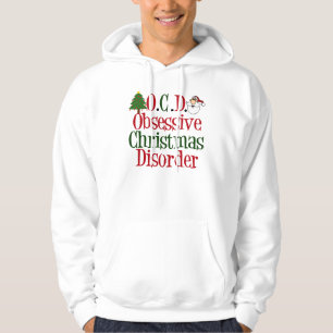 Obsessieve kerstziekte Funny Red Green Hoodie