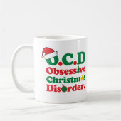 Obsessieve kerstziekte koffiemok (Links)
