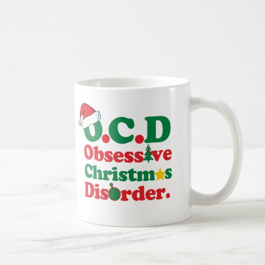 Obsessieve kerstziekte koffiemok (Rechts)