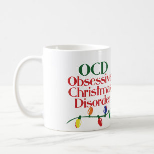 Obsessieve kerstziekte koffiemok