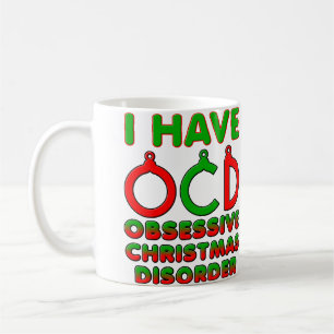 Obsessieve kerstziekte OCD Funny Mug Koffiemok