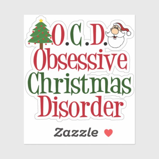 Obsessieve kerstziekte sticker (Vel)
