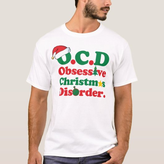 Obsessieve kerstziekte t-shirt (Voorkant)
