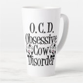 Obsessieve Koe Disorder Humor Latte Mok (Rechterhoek)