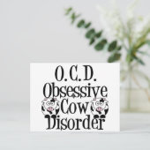 Obsessieve Koe stoornis Briefkaart (Staand voorkant)