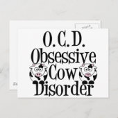 Obsessieve Koe stoornis Briefkaart (Voorkant / Achterkant)
