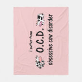 Obsessieve Koe stoornis Fleece Deken (Voorkant)