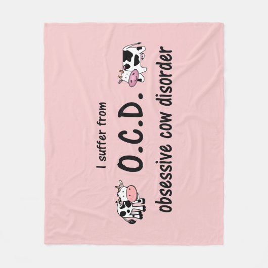 Obsessieve Koe stoornis Fleece Deken (Voorkant)