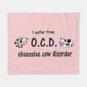 Obsessieve Koe stoornis Fleece Deken (Voorkant (Horizontaal))
