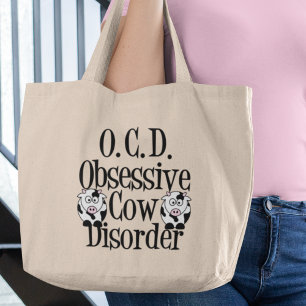 Obsessieve Koe stoornis Grote Tote Bag