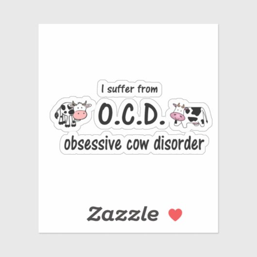 Obsessieve Koe stoornis Sticker (Vel)