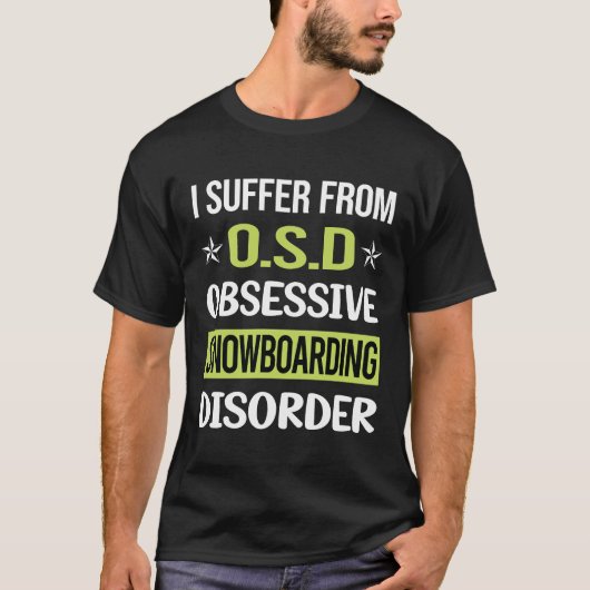 Obsessieve liefde snowboarden snowboarder t-shirt (Voorkant)