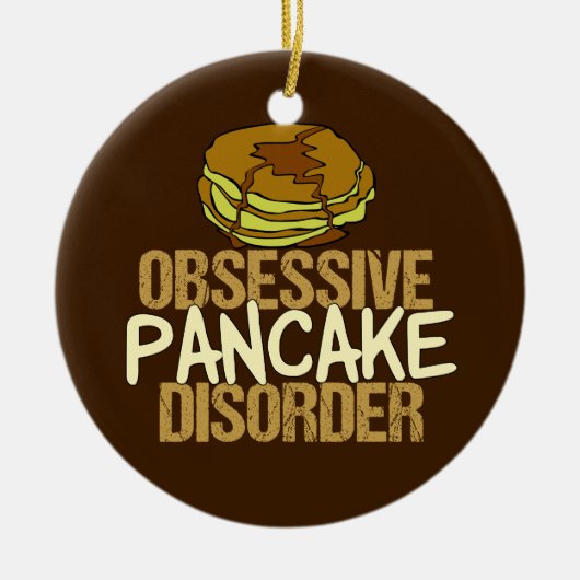 Obsessieve pantserziekte Funny Breakfast Keramisch Ornament (Voorkant)