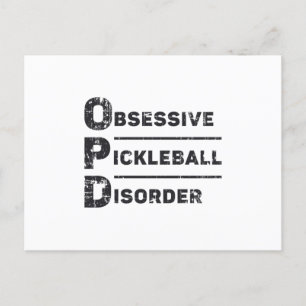 Obsessieve pickleball-aandoening pickleball cadeau briefkaart