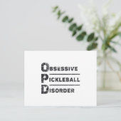 Obsessieve pickleball-aandoening pickleball cadeau briefkaart (Staand voorkant)