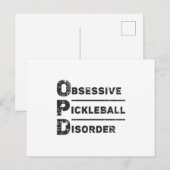 Obsessieve pickleball-aandoening pickleball cadeau briefkaart (Voorkant / Achterkant)