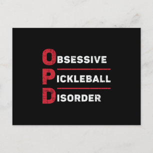 Obsessieve pickleball-aandoening pickleball-speler briefkaart