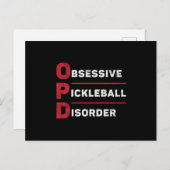 Obsessieve pickleball-aandoening pickleball-speler briefkaart (Voorkant / Achterkant)