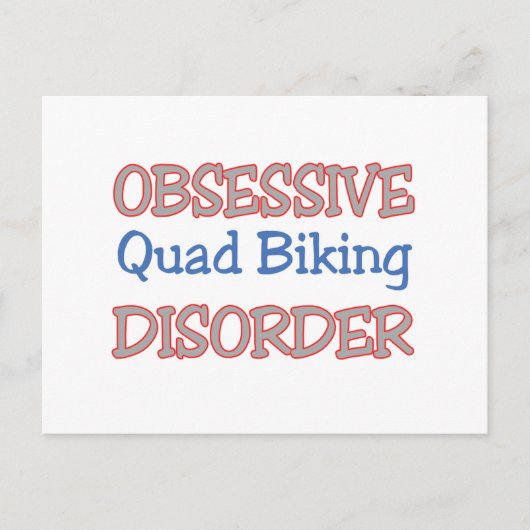 Obsessieve quad-fietsstoornis briefkaart (Voorkant)