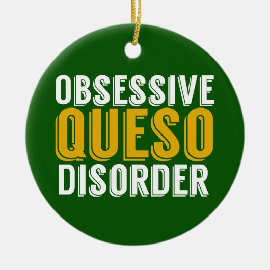 Obsessieve Queso Disorder Green Keramisch Ornament (Voorkant)