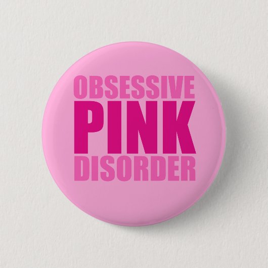 obsessieve roze stoornis ronde button 5,7 cm (Voorkant)