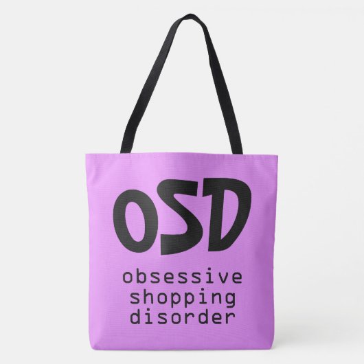 "Obsessieve-Shoping Disorder"-tassen Tote Bag (Voorkant)