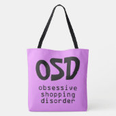 "Obsessieve-Shoping Disorder"-tassen Tote Bag (Achterkant)