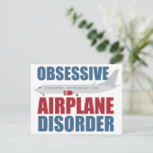 Obsessieve vliegtuigafwijking briefkaart (Staand voorkant)