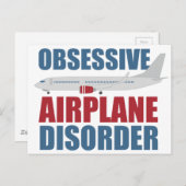 Obsessieve vliegtuigafwijking briefkaart (Voorkant / Achterkant)