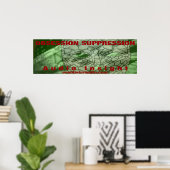 "Obsession Suppression" 36"x12" (90cm x 30cm) Poster (Thuiskantoor)