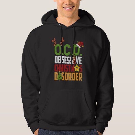 Obsessive Christmas Disorder OCD Xmas Hoodie (Voorkant)