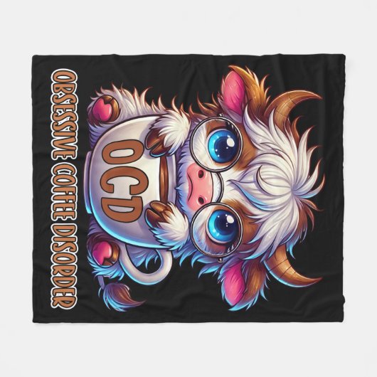Obsessive Coffee Disorder  Fleece Deken (Voorkant (Horizontaal))