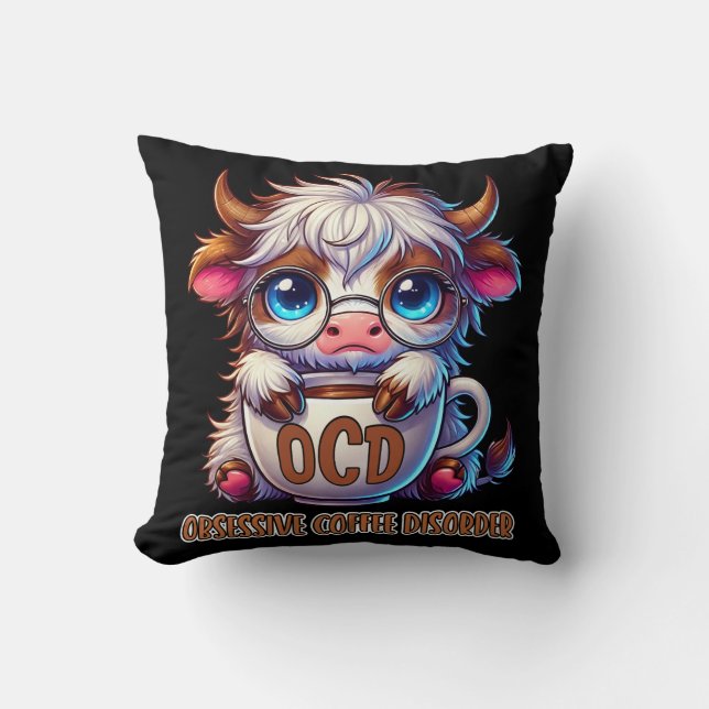 Obsessive Coffee Disorder  Kussen (Voorkant)