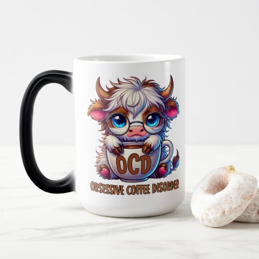 Obsessive Coffee Disorder Magische Mok (Met donut)