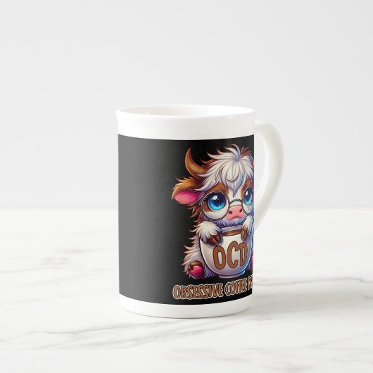 Obsessive Coffee Disorder Porselein Kop (Voorkant rechts)
