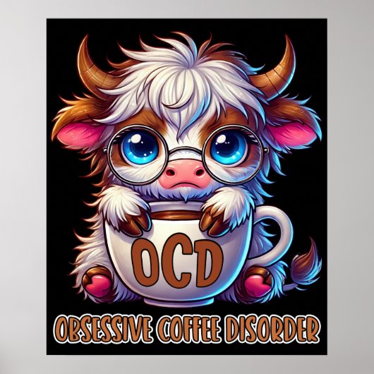 Obsessive Coffee Disorder  Poster (Voorkant)