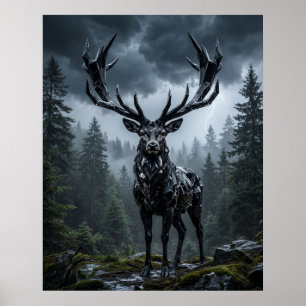 Obsidiaan Hert Storm Woud Poster