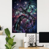 Obsidiaan Mechanische Nevel Kunst Poster (Thuiskantoor)